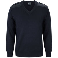 JB's Wear Z6EJ Epaulette Jumper - Front View | color:Dark Navy|view:front