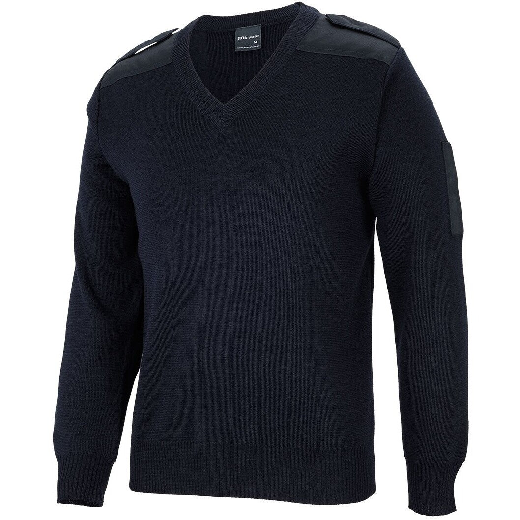 JB's Wear Z6EJ Epaulette Jumper - Side View | color:Dark Navy|view:side