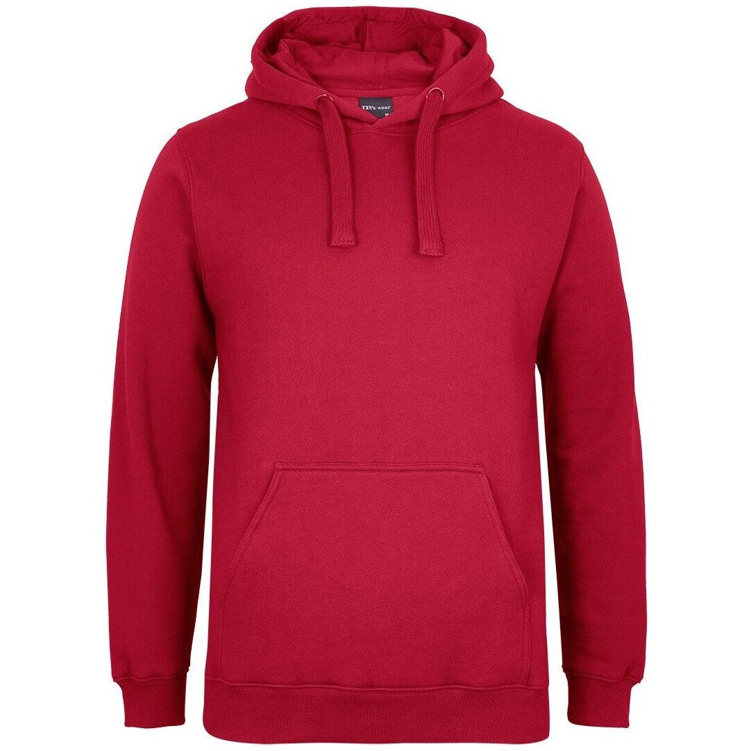 JB's Wear 3FH Fleecy Hoodie - Front View | color:Red|view:front