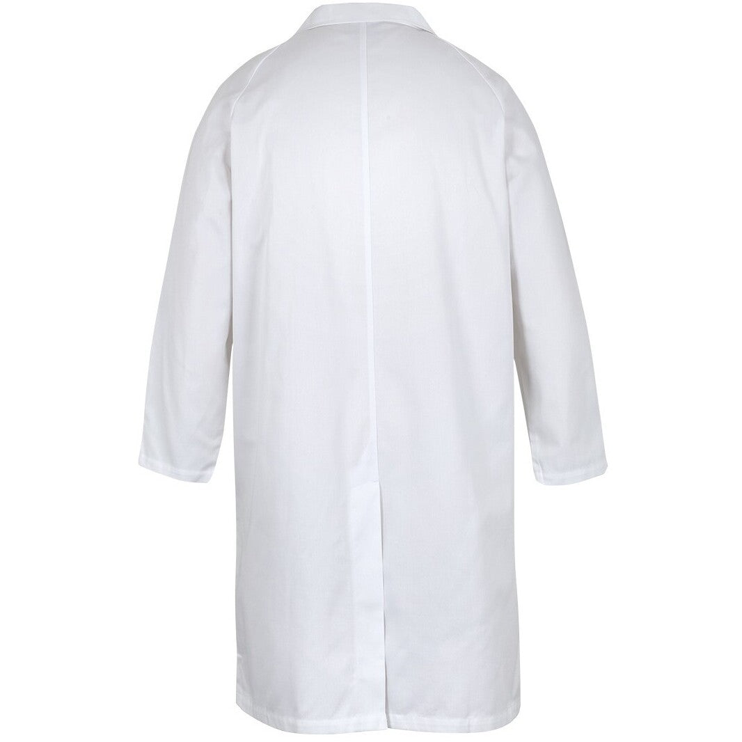 JB's Wear 5FIC Food Industry Dust Coat - Back View | color:White|view:back