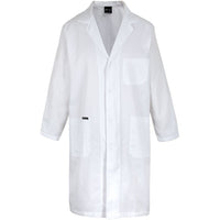 JB's Wear 5FIC Food Industry Dust Coat - Front View | color:White|view:front