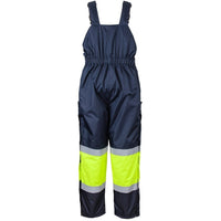 JB's Wear 6DFB Freezer Bib & Brace - Back View | color:Navy/Lime|view:back