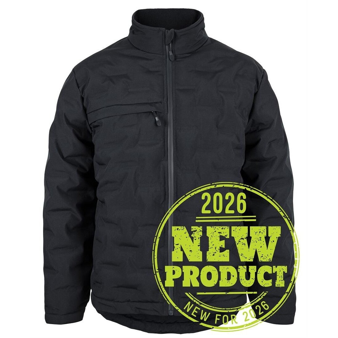 JB's Wear 3AGJ Graphene Puffer Jacket - Front View | color:Black|view:front