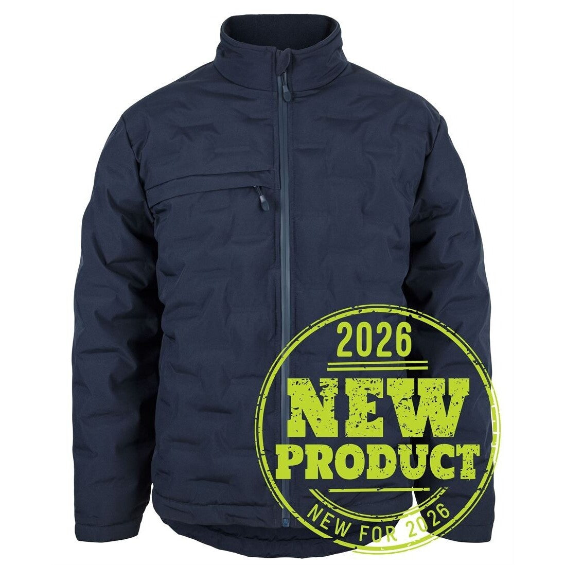 JB's Wear 3AGJ Graphene Puffer Jacket - Front View | color:Navy|view:front