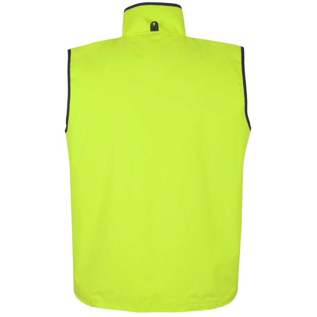 JB's Wear 6HRV Hi Vis 4602.1 Reversible Vest - Back View | color:Lime/Navy|view:back