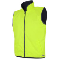 JB's Wear 6HRV Hi Vis 4602.1 Reversible Vest - Side View | color:Lime/Navy|view:side
