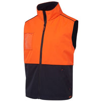 JB's Wear 6HVAV Hi Vis A.T. Vest - Side View | color:Orange/Navy|view:side