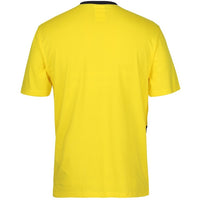 JB's Wear 6HVTC Hi Vis Crew Neck Cotton T-Shirt - Back View | color:Yellow/Navy|view:back
