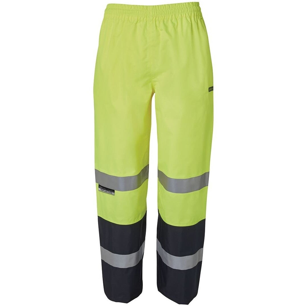 JB's Wear 6DPRP Hi Vis (D+N) Premium Rain Pant - Front View | color:Lime/Navy|view:front