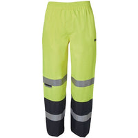 JB's Wear 6DPRP Hi Vis (D+N) Premium Rain Pant - Front View | color:Lime/Navy|view:front