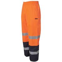 JB's Wear 6DPRP Hi Vis (D+N) Premium Rain Pant - Side View | color:Orange/Navy|view:side