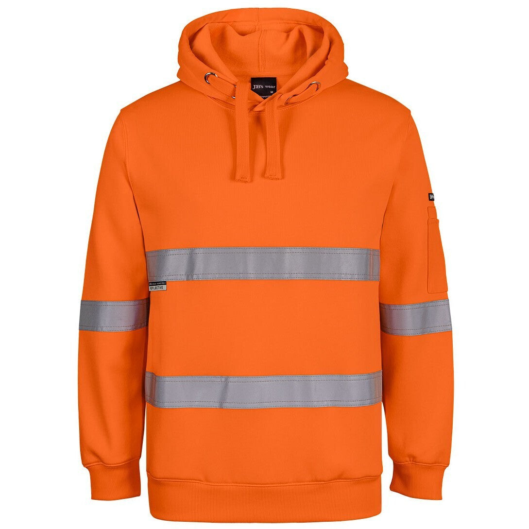 JB's Wear 6DPOH Hi Vis (D+N) Pull Over Hoodie - Front View | color:Orange|view:front