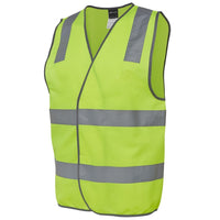 JB's Wear 6DNSV Hi Vis (D+N) Safety Vest - Side View | color:Lime|view:side