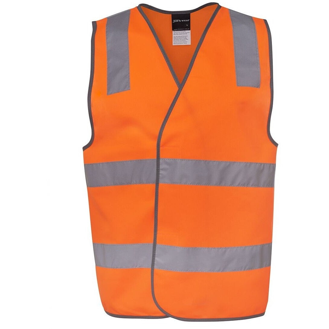 JB's Wear 6DNSV Hi Vis (D+N) Safety Vest - Front View | color:Orange|view:front