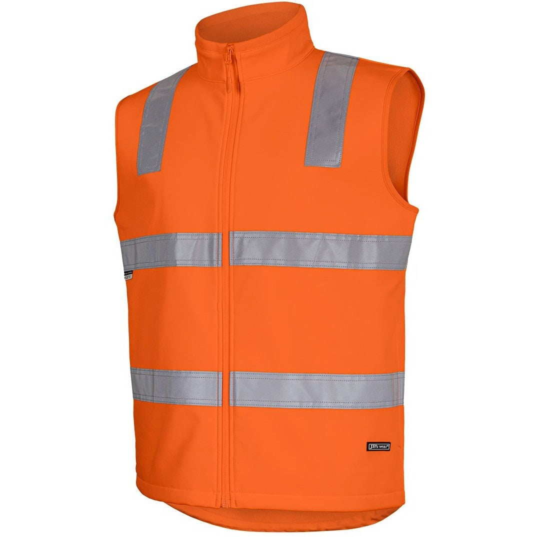 JB's Wear 6D4LK Hi Vis (D+N) Softshell Vest - Side View | color:Orange|view:side
