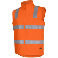 JB's Wear 6D4LK Hi Vis (D+N) Softshell Vest - Side View | color:Orange|view:side