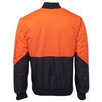 JB's Wear 6HVFJ Hi Vis Flying Jacket - Back View | color:Orange/Navy|view:back
