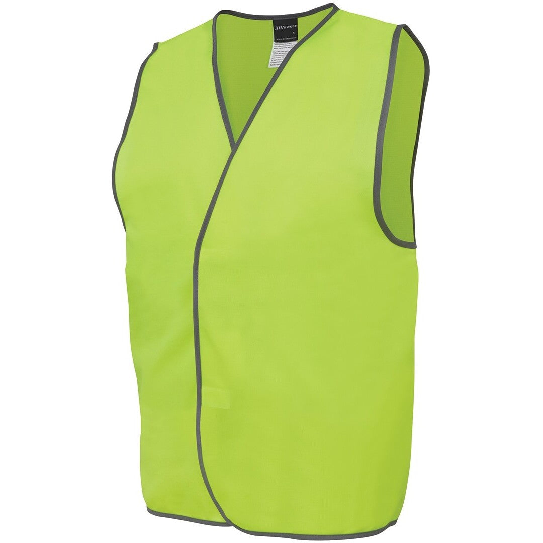 JB's Wear 6HVSV Hi Vis Safety Vest - Side View | color:Lime|view:side