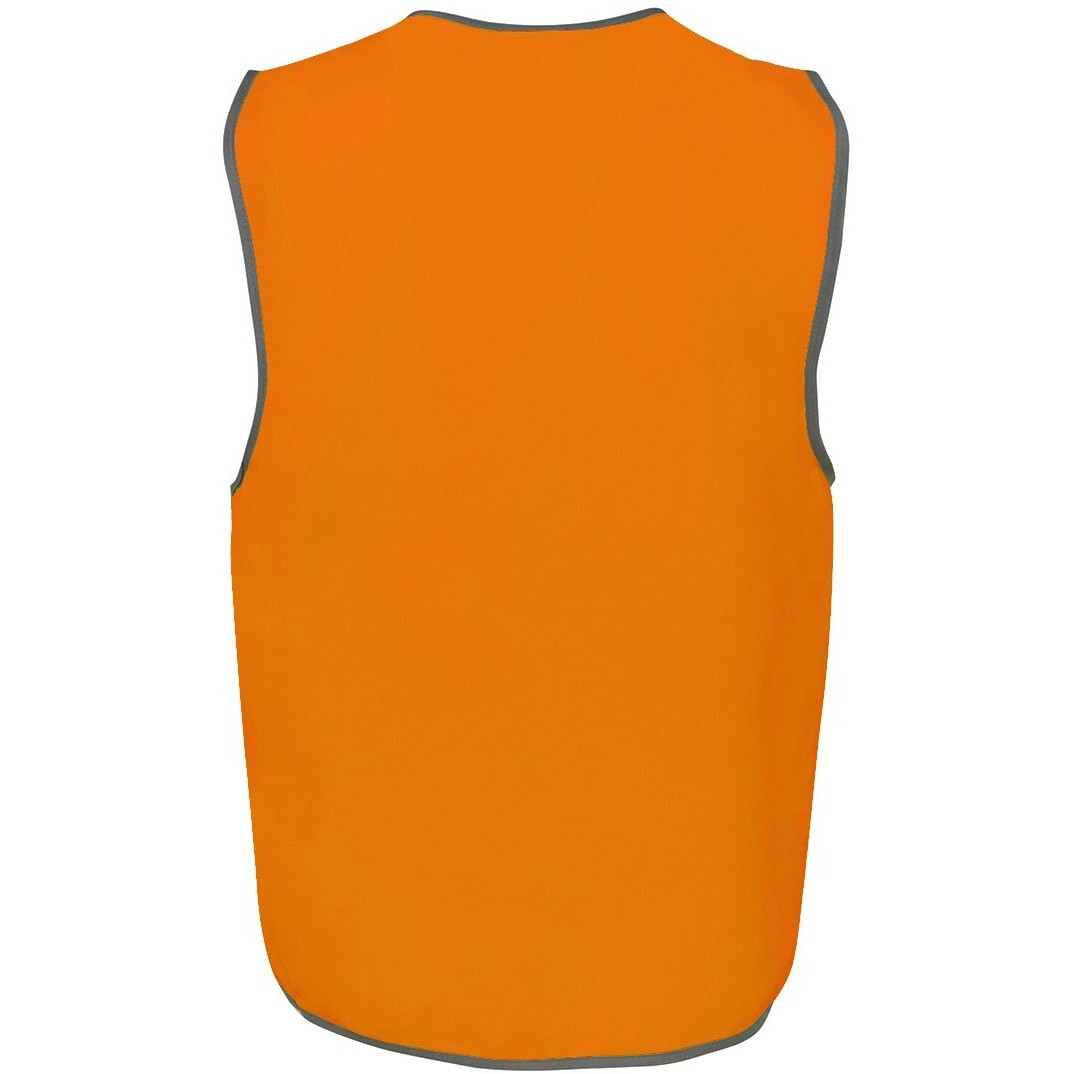 JB's Wear 6HVSV Hi Vis Safety Vest - Back View | color:Orange|view:back