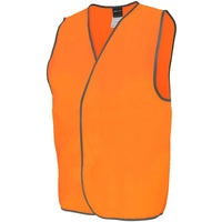 JB's Wear 6HVSV Hi Vis Safety Vest - Side View | color:Orange|view:side