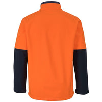 JB's Wear 6HRJ Hi Vis Three Layer Softshell Jacket - Back View | color:Orange/Navy|view:back