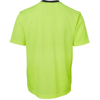 JB's Wear 6HVT Hi Vis Trad T-Shirt - Back View | color:Lime/Navy|view:back