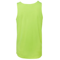 JB's Wear 6HTS Hi Vis Traditional Singlet - Back View | color:Lime/Navy|view:back