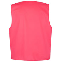 JB's Wear 6HVSZ Hi Vis Zip Safety Vest - Back View | color:Pink|view:back