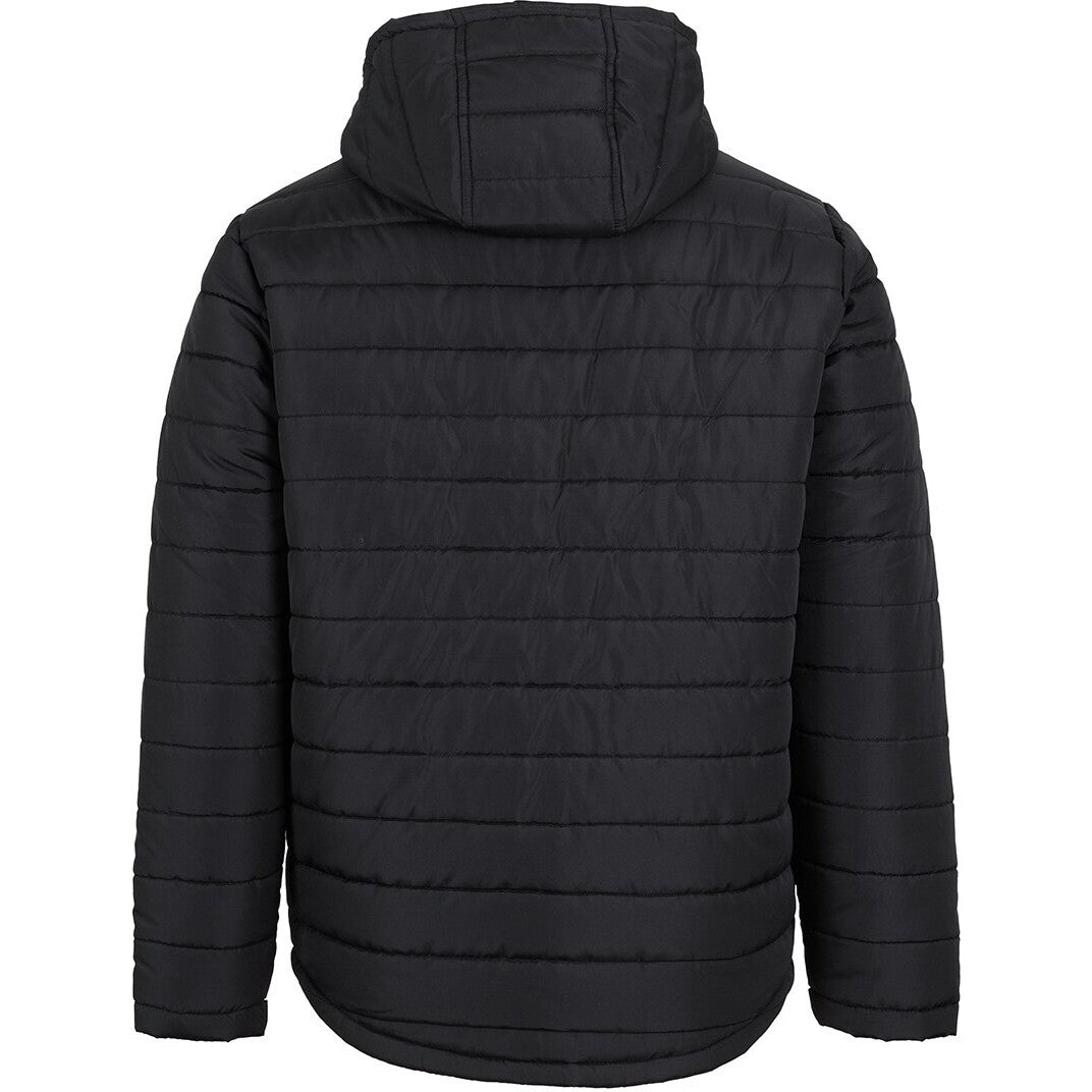 JB's Wear 3AHJ Hooded Puffer Jacket - Back View | color:Black|view:back