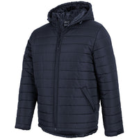 JB's Wear 3AHJ Hooded Puffer Jacket - Side View | color:Navy|view:side