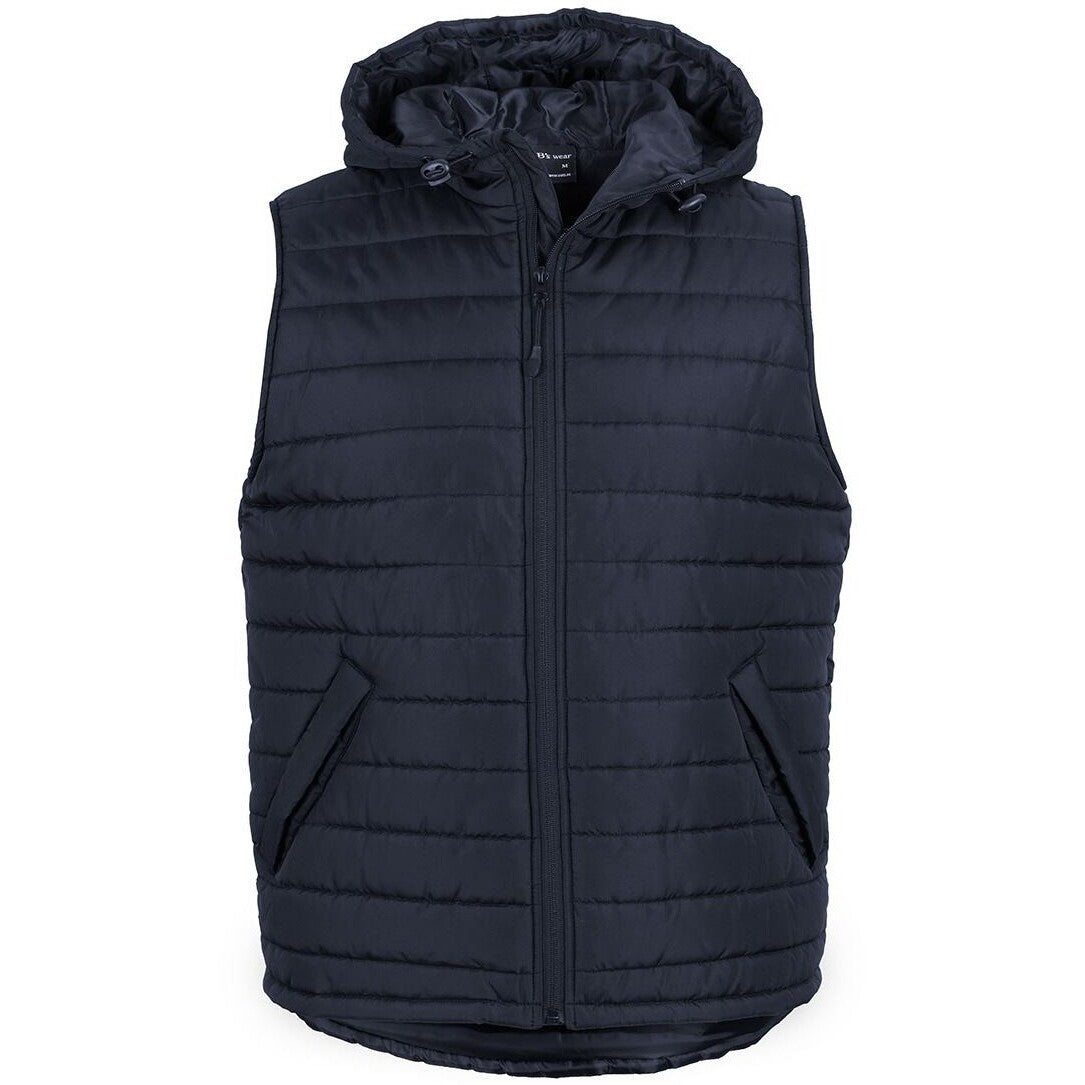 JB's Wear 3AHV Hooded Puffer Vest - Front View | color:Navy|view:front