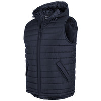 JB's Wear 3AHV Hooded Puffer Vest - Side View | color:Navy|view:side