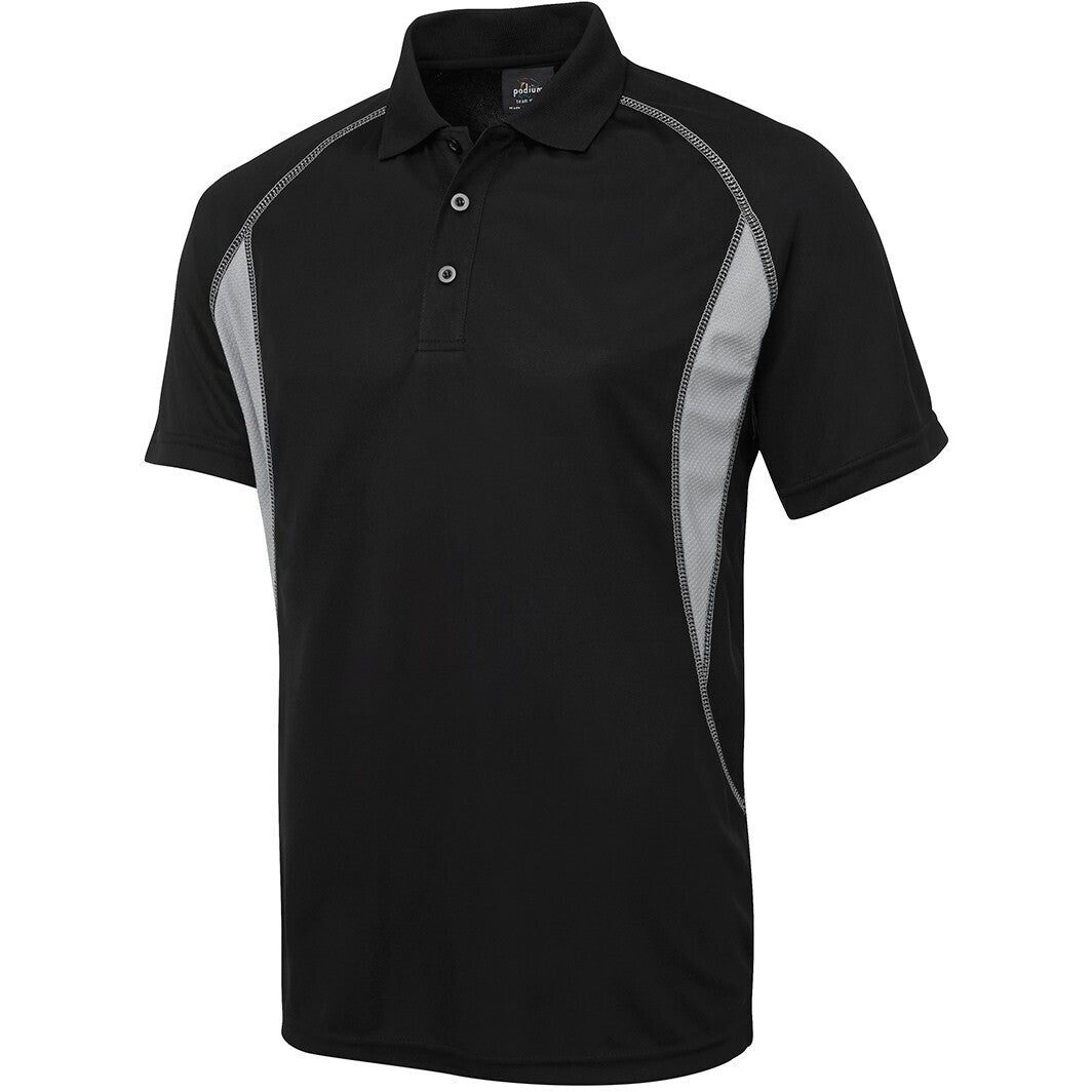 JB's Wear 7IP Insert Polo - Side View | color:Black/Grey|view:side