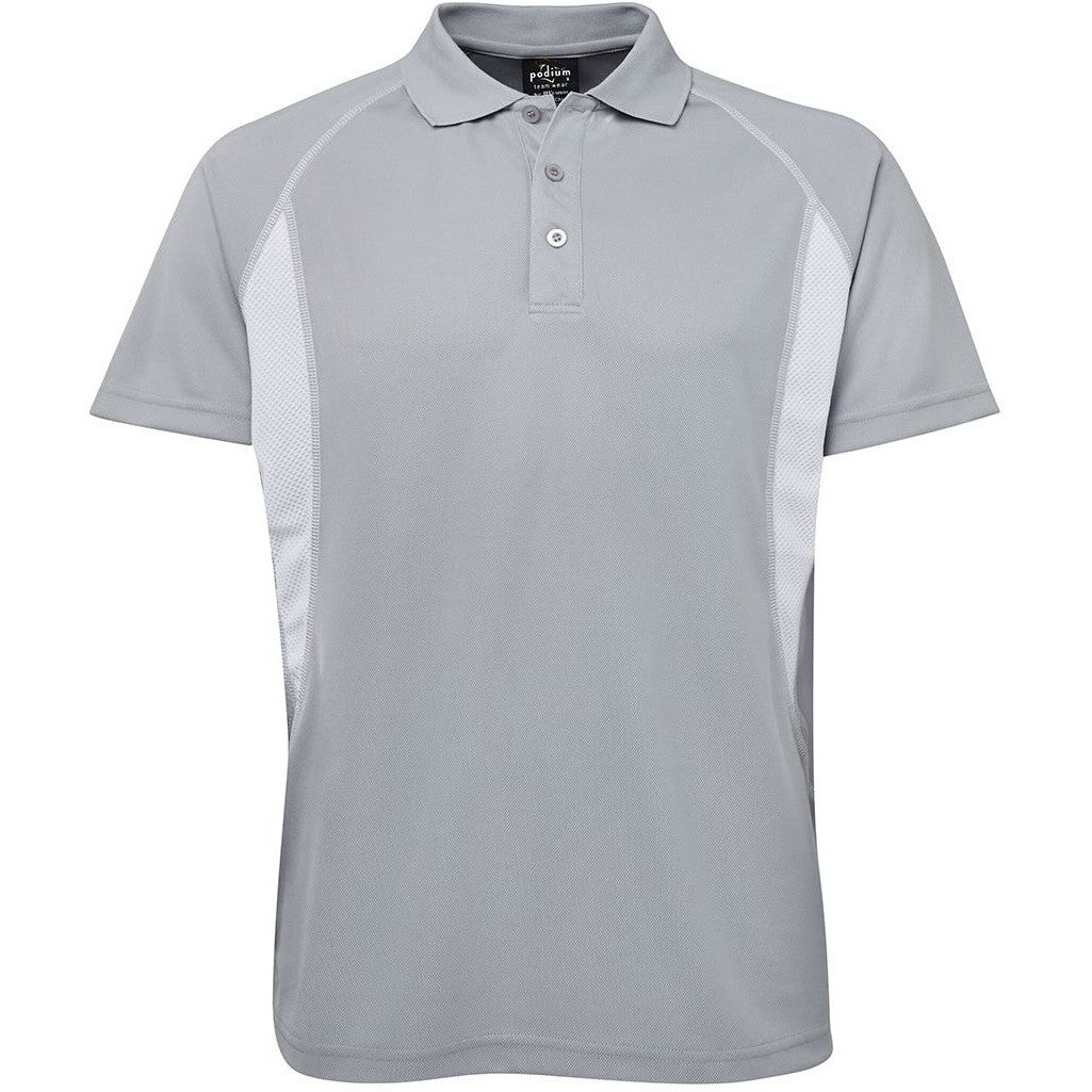 JB's Wear 7IP Insert Polo - Front View | color:Grey/White|view:front