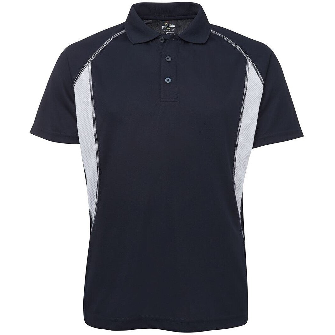 JB's Wear 7IP Insert Polo - Front View | color:Navy/White|view:front