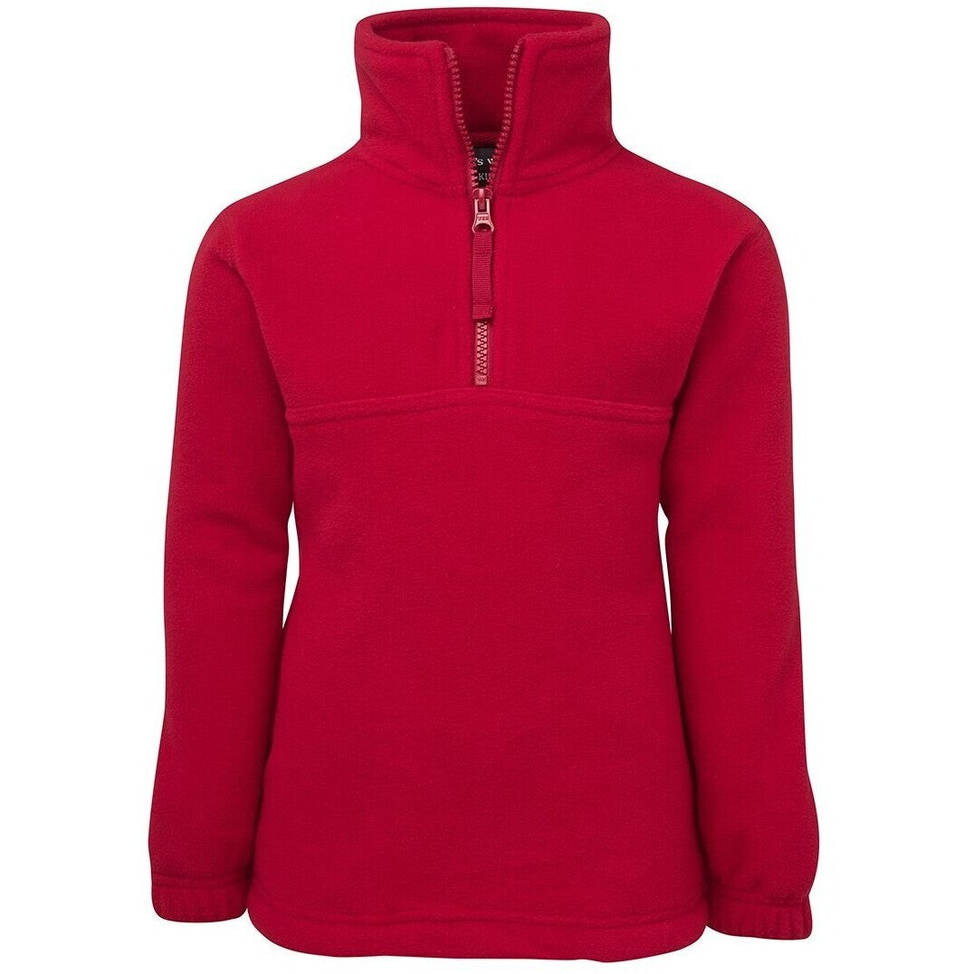 JB's Wear 3KP Kids 1/2 Zip Polar - Front View | color:Dk Red|view:front