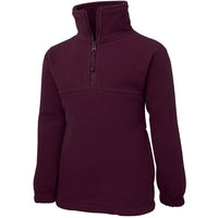 JB's Wear 3KP Kids 1/2 Zip Polar - Side View | color:Maroon|view:side
