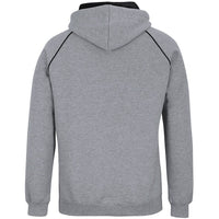 JB's Wear 3CFH Kids & Adults Contrast Fleecy Hoodie - Back View | color:13% Marle/Black|view:back