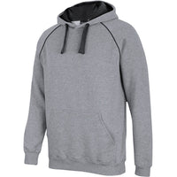 JB's Wear 3CFH Kids & Adults Contrast Fleecy Hoodie - Side View | color:13% Marle/Black|view:side