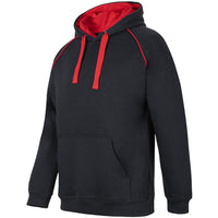 JB's Wear 3CFH Kids & Adults Contrast Fleecy Hoodie - Side View | color:Black/Red|view:side
