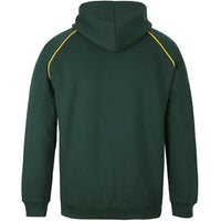 JB's Wear 3CFH Kids & Adults Contrast Fleecy Hoodie - Back View | color:Bottle/Gold|view:back