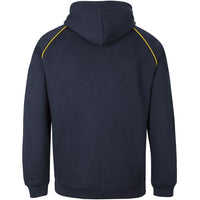 JB's Wear 3CFH Kids & Adults Contrast Fleecy Hoodie - Back View | color:Navy/Gold|view:back