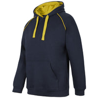JB's Wear 3CFH Kids & Adults Contrast Fleecy Hoodie - Side View | color:Navy/Gold|view:side