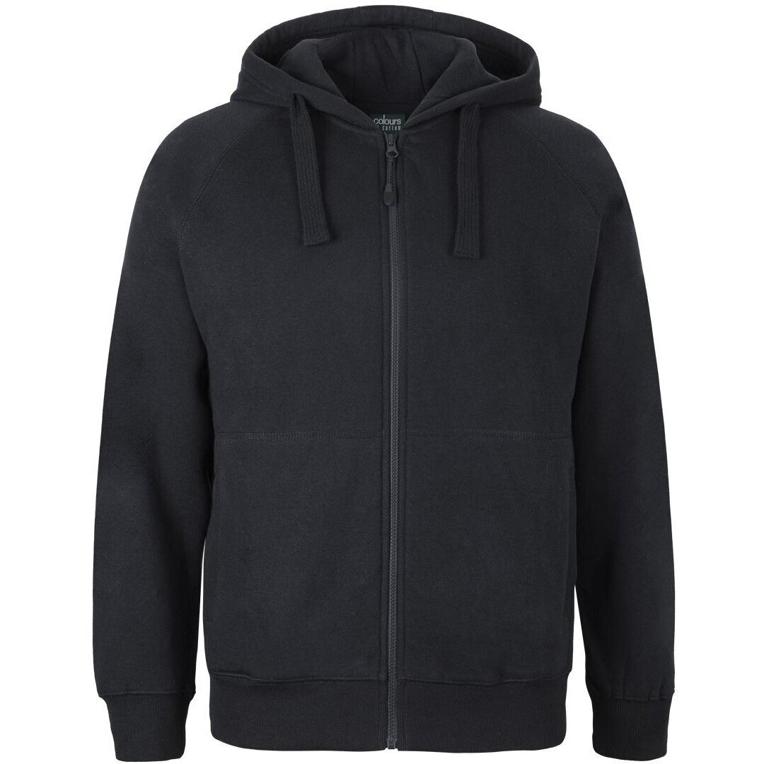JB's Wear S3FH Kids & Adults Full Zip Fleecy Hoodie - Front View | color:Black|view:front