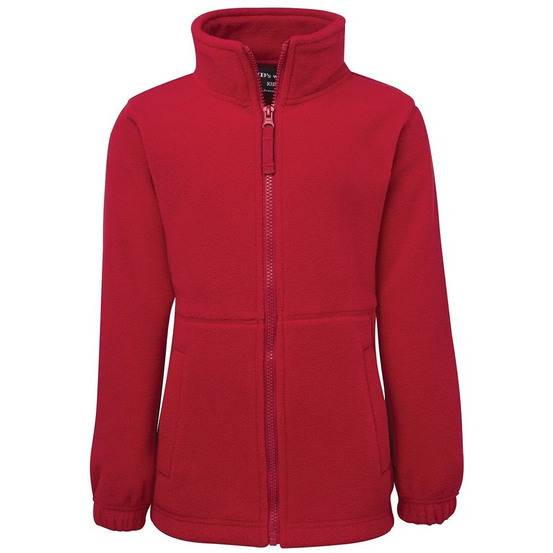 JB's Wear 3FJ Kids & Adults Full Zip Polar - Front View | color:Dk Red|view:front