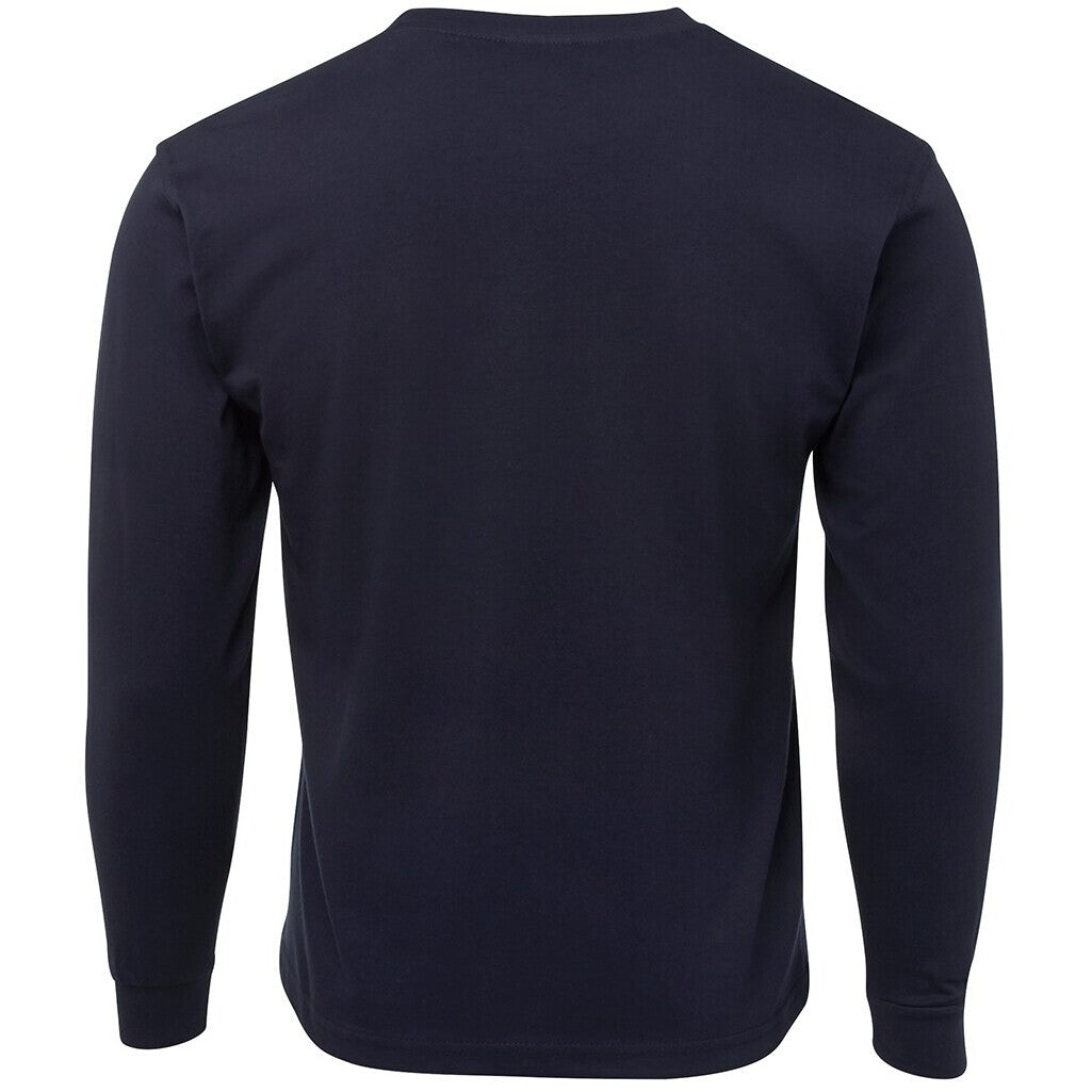 JB's Wear 1LS Kids & Adults Long Sleeve Tee - Back View | color:Navy|view:back