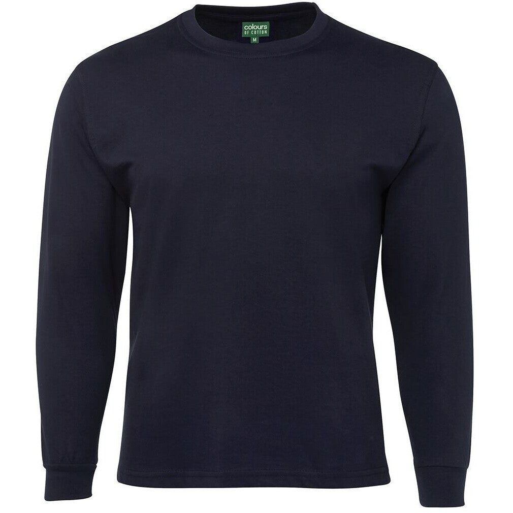 JB's Wear 1LS Kids & Adults Long Sleeve Tee - Front View | color:Navy|view:front