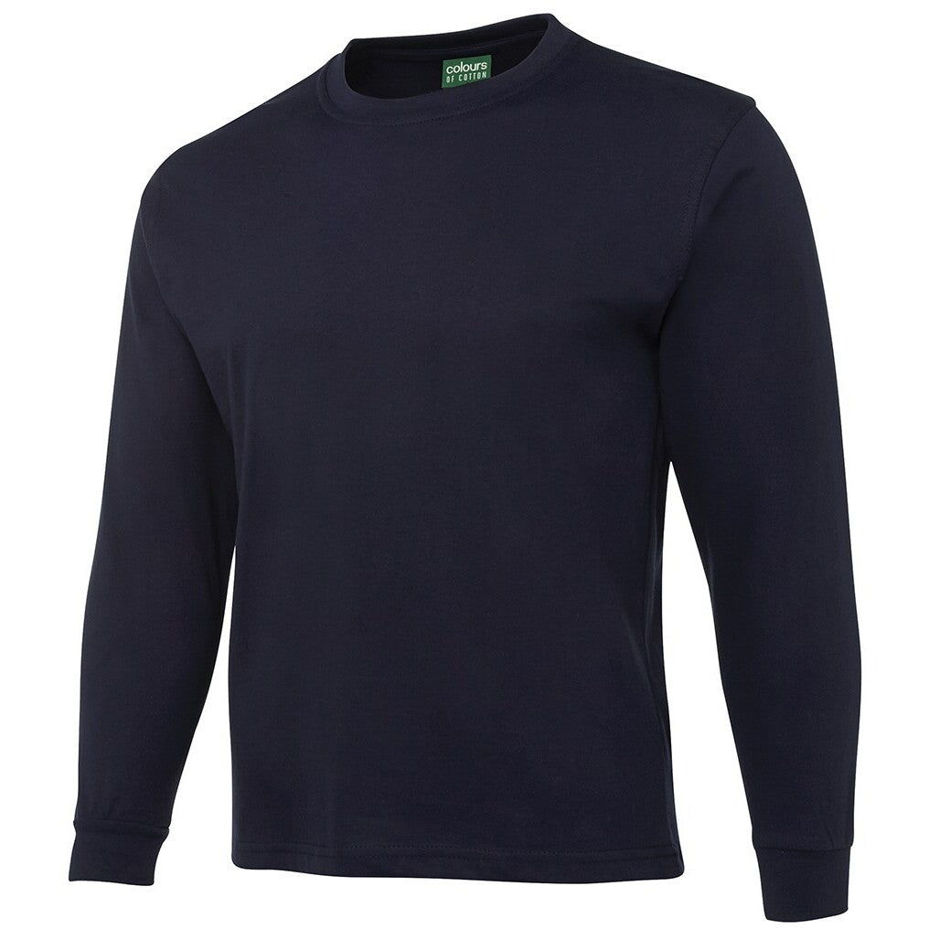 JB's Wear 1LS Kids & Adults Long Sleeve Tee - Side View | color:Navy|view:side