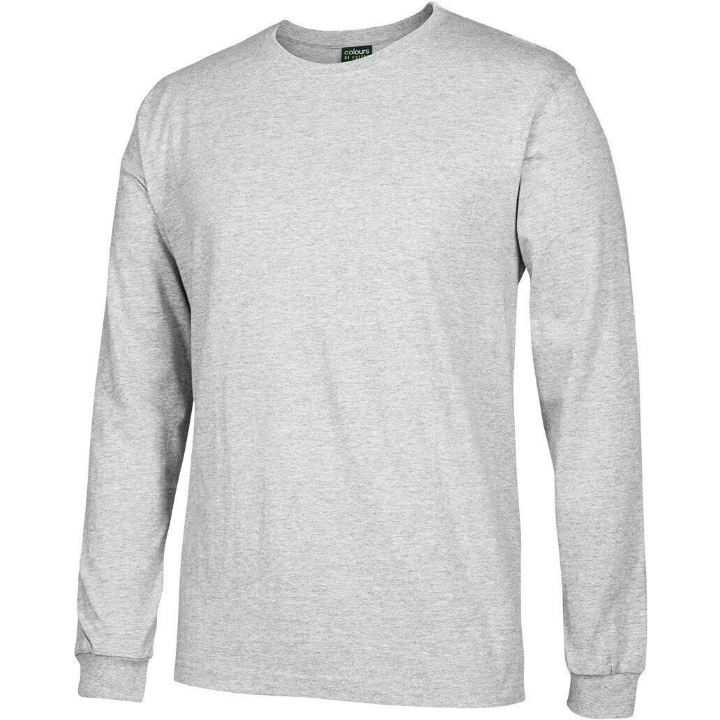 JB's Wear 1LS Kids & Adults Long Sleeve Tee - Side View | color:Snow Marle|view:side