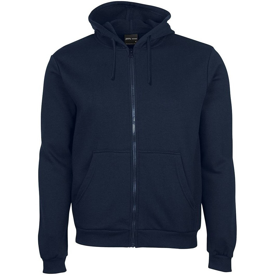 JB's Wear 3PZH Kids & Adults P/C Full Zip Hoodie - Front View | color:Navy|view:front